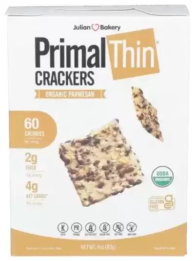 Julian Bakery, Organic Seed Crackers, Parmesan, 4 Oz (113 G)