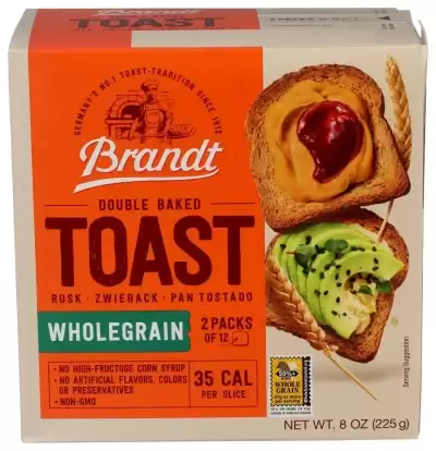 Brandt Zwieback Toast Whole Grain