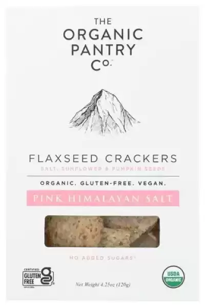 Pink Himalayan Salt Flaxseed Crackers
