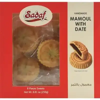 Sadaf Handmade Mamoul With Date - Traditional Middle Eastern Date Filled Cookies, 300 G 300 G