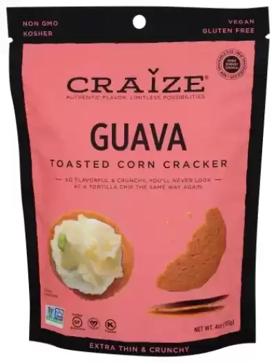 Craize, Guava Toasted Corn Crackers, 4 Oz(Case Of 6)