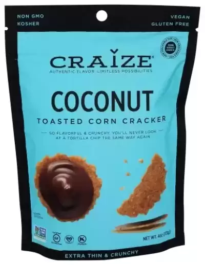 Craize, Coconut Toasted Corn Cracker, 4 Oz(Case Of 6)