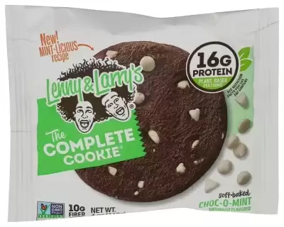 Complete Cookie 12 X 113G-Choc Mint High Protein Snacks Lenny And Larry'S