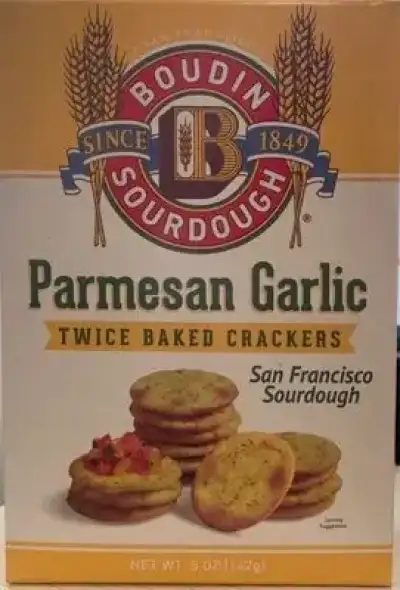 Boudin Sourdough, Garlic Twice Baked Crackers, 5 Oz (Case Of 12)