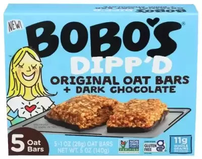 Bobo'S Oat Bars, Dipped Original Oat Bar Plus Dark Chocolate, 5 Oz(Case Of 6)