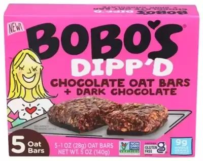 Bobo'S Oat Bars Dipp'D Oat Bars, Double Chocolate & Dark Chocolate 5 Bars (1 Oz Each)