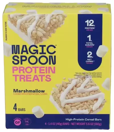 Magic Spoon High Protein Cereal Bars Marshmallow 4 Bars