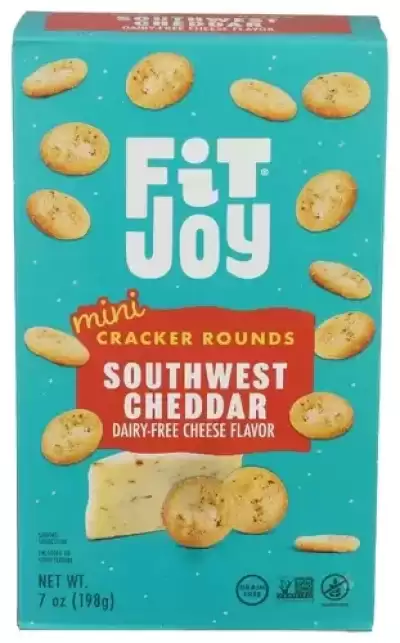 Fitjoy Crackers Gluten Free Grain Free Rounds Pepper Jack 8 Oz