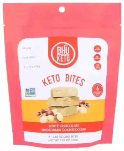 Bhu Foods, Bites White Chocolate Macadamia, 5.29 Oz (Case Of 6)