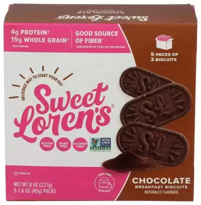Sweet Loren'S, Breakfast Biscuits, Chocolate, 1.6 Oz (45 G) Each