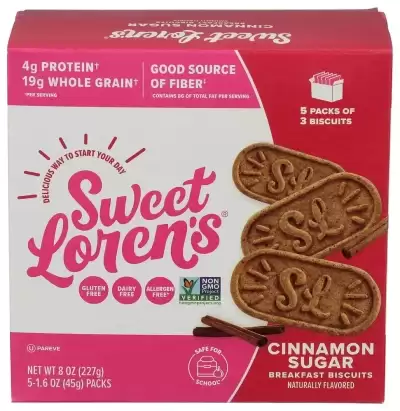 Sweet Loren'S, Breakfast Biscuits, Cinnamon Sugar, 1.6 Oz (45 G) Each
