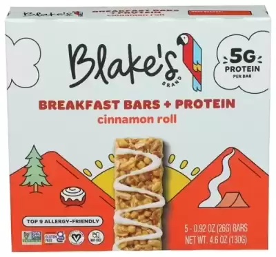 Blake'S Seed Based Breakfast Bars + Protein, Cinnamon Roll 5 Bars (0.92 Oz Each)