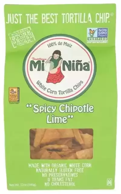 Mi Nina 2205110 12 Oz Chipotle & Lime Tortilla Chips