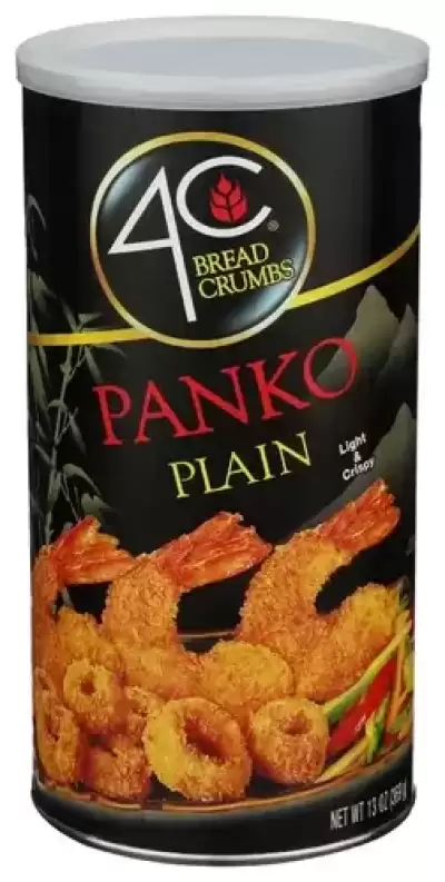 4C? Japanese Style Plain Panko Bread Crumbs 13 Oz. Canister Serving Size: 1/2 Cup (28G) Servings Per