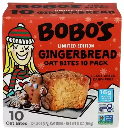 Bobo'S Bobos Gluten Free Gingerbread Oat Bites, 1.3 Oz, 10 Bites/Box (529-D) | Quill