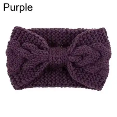 Fashion Turban Stretch Soft Headbands For Women Crochet Ear Warmer Ear Warmer Headband Knitted Head 