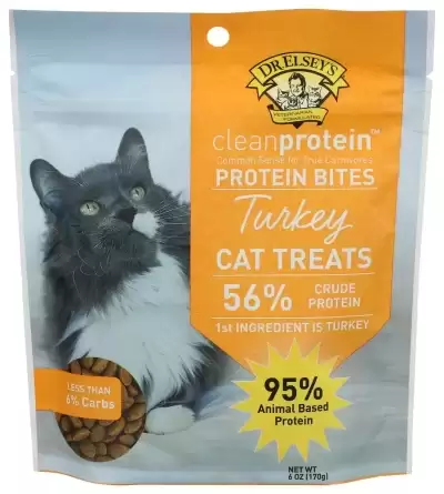 Dr. Elsey'S Clean Protein Turkey Flavor Crunchy Cat Treats - 6Oz