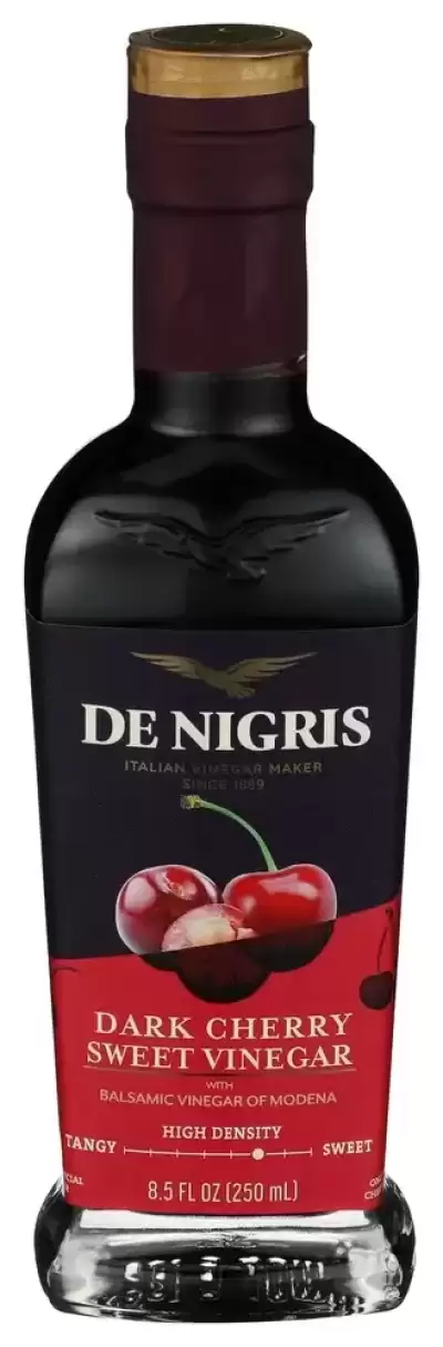 De Nigris, Dark Cherry Sweet Vinegar With Balsamic Vinegar Of Modena, 8.5 Oz