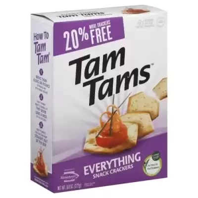 Manischewitz, Tam Tams Everything Snack Crackers, 9.6 Oz