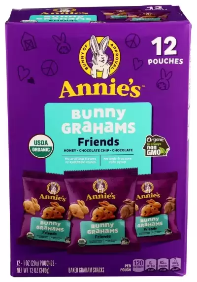 Annie'S Organic Bunny Grahams Chocolate Chip Chocolate & Honey 12 Packets