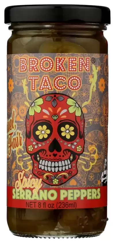 Broken Taco Spicy Serrano Peppers Jar (8Oz)