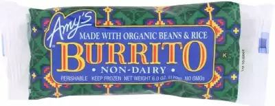 Non-Dairy Organic Bean And Rice Frozen Burrito