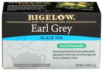 Bigelow Earl Grey Black Tea Bags Decaffeinated - 20Ct