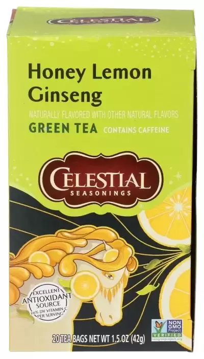 Celestial Seasonings Honey Lemon Ginseng Green Tea | 20 Bags