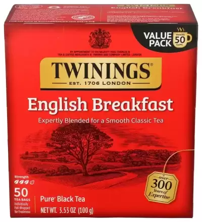 Twinings Of London English Breakfast Pure Black Tea Bags - 50Ct