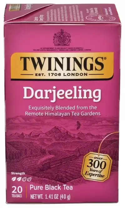 Twinings, Pure Black Tea, Darjeeling, 20 Tea Bags, 1.41 Oz (40 G)