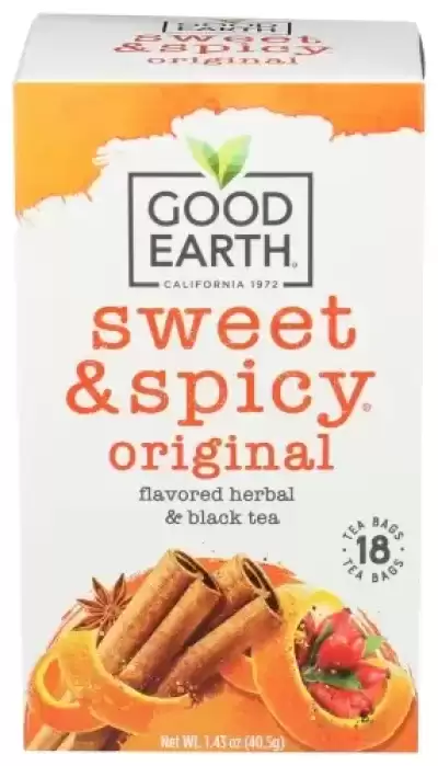 Good Earth Sweet & Spicy Original Flavored Herbal Black Tea | 18 Bags