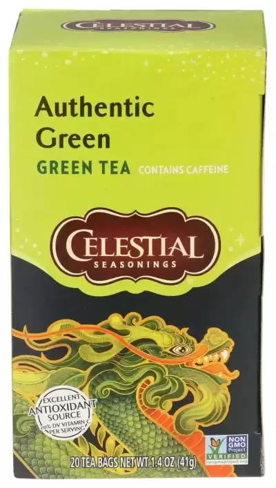 Celestial Seasonings, Authentic Green Tea , 20 Tea Bags, 1.4 Oz (41 G)