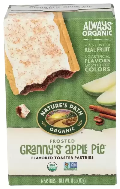 Nature'S Path, Organic Toaster Pastries, Frosted Granny'S Apple Pie?, 6 Pastries, 11 Oz (312 G)