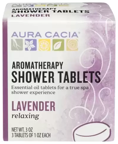 Aura Cacia Relaxing Lavender Aromatherapy Shower Tablets 3 1 Oz Tablets