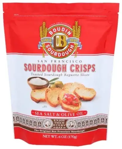 Boudin Sourdough , Crisps Sea Salt Olive Oil, 6 Oz (Case Of 11)