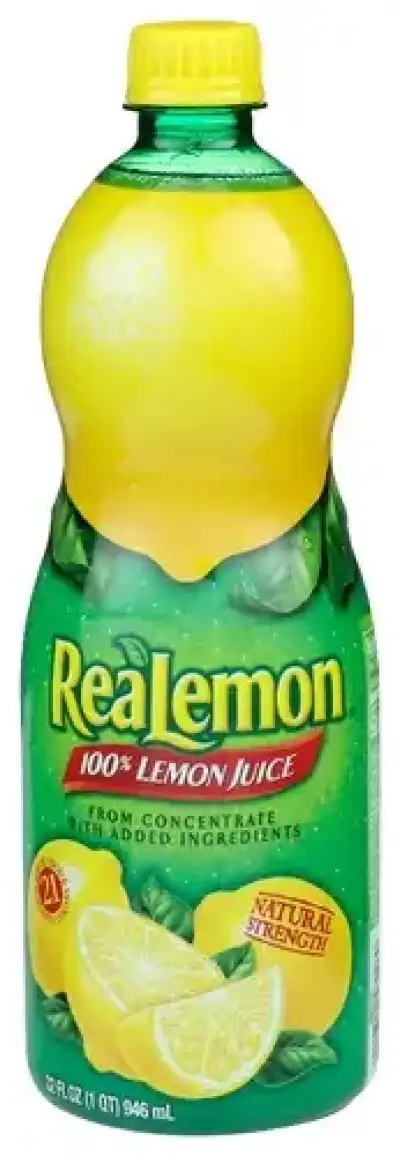 Real Lemon Realemon 100% Lemon Juice 32 Fl Oz
