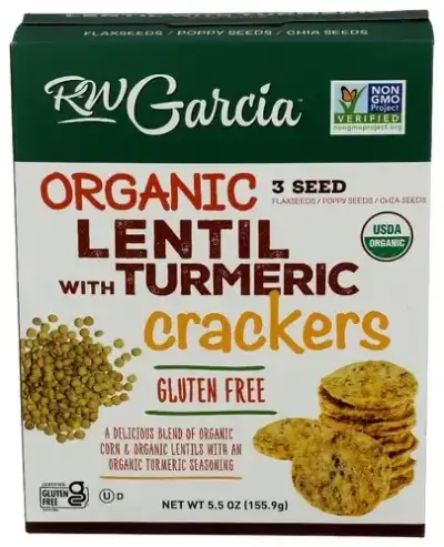 Rw Garcia , Crackers Lentil Trmrc Org, 5.5 Oz (Case Of 6)