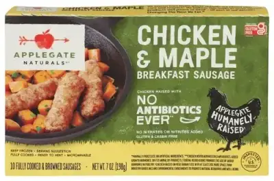 Applegate Breakfast Sausage, Chicken & Maple 7 Oz Box