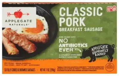 Applegate Breakfast Sausage, Classic Pork 7 Oz Box