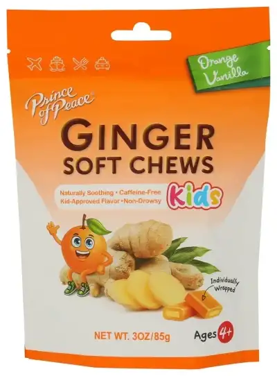 Prince Of Peace Ginger Soft Chews For Kids With Orange Vanilla - 3 Oz