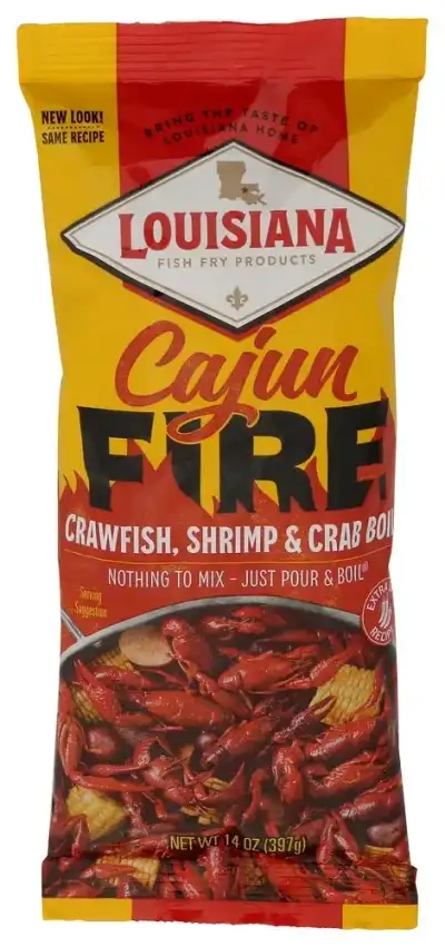Louisiana Fish Fry Seafood Boil - Cajun Fire Seafood Seasoning 14 Oz