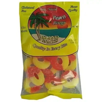 Island Snacks Eb Peach Rings Gf