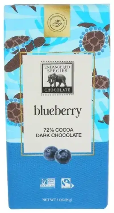 Endangered Species , Choc Bar Sea Turtle Drk Blbry, 3 Oz (Case Of 12)