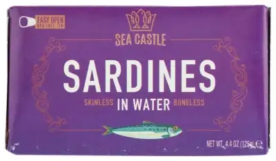 Sea Castle Sardines In Water, 4.375 Oz