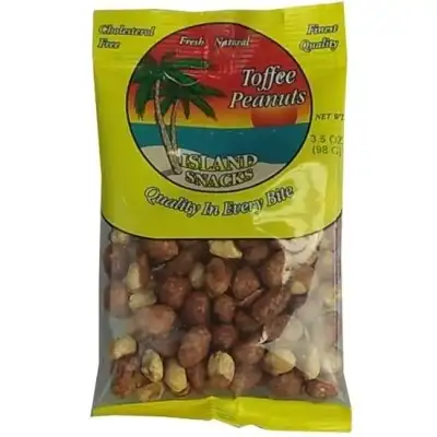 Island Snacks Eb Peanuts Toffee 3 1/2 Oz