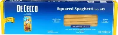 De Cecco Squared Spaghetti No.413 Pasta 16 Oz