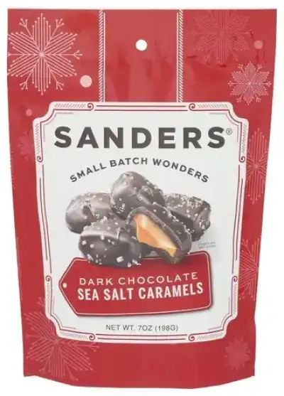 Sanders Dark Chocolate Sea Salt Caramels - 7 Oz