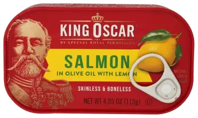 King Oscar Salmon In Extra Virgin Olive Oil With Lemon