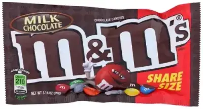 M And M M&M'S Milk Chocolates King Size Candy Bag - 3.14Oz