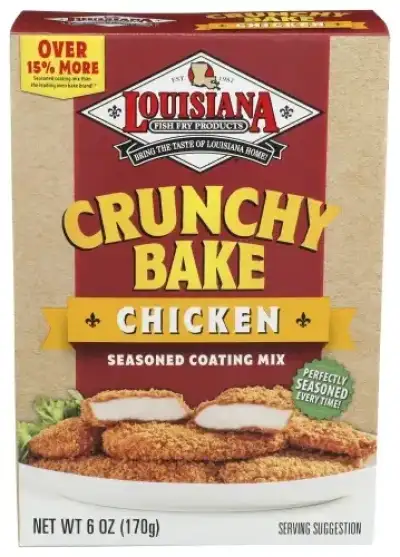 Louisiana Fish Fry , Crunchy Bake Chicken, 6 Oz  (Case Of 6)